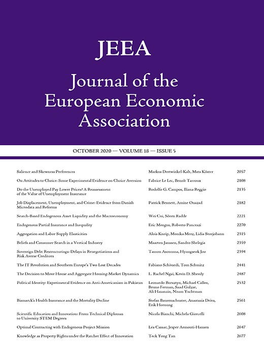 Journal of the European Economic Association journal cover
