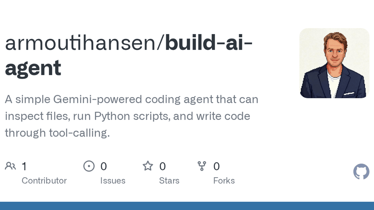 GitHub social preview for the Build AI Agent repository