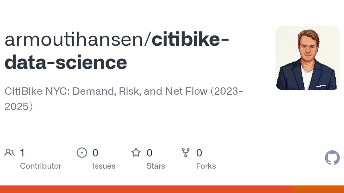 GitHub social preview for the CitiBike Data Science repository