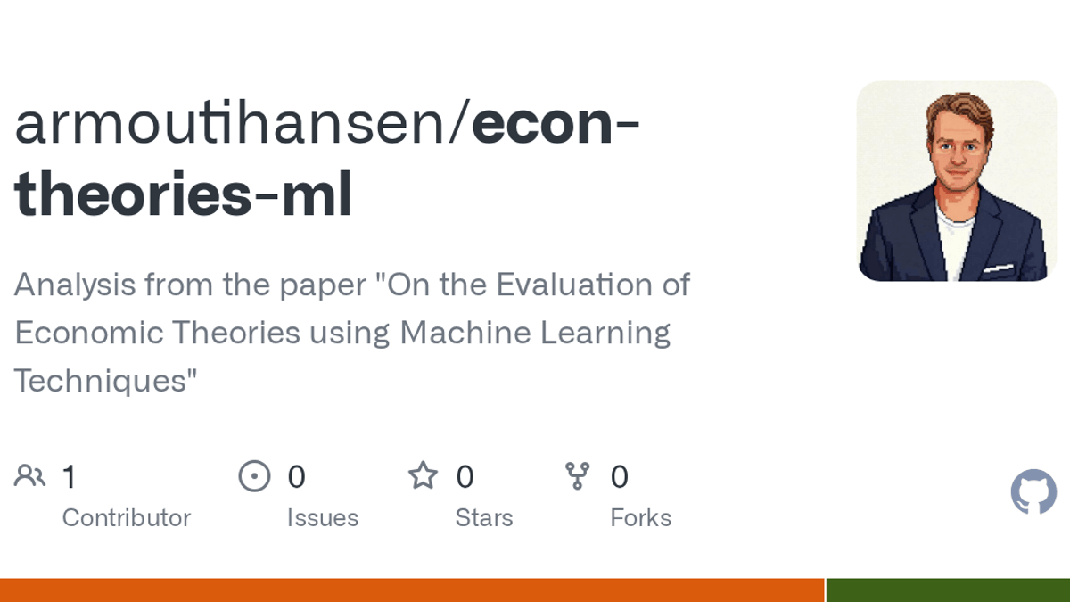 GitHub social preview for the Economic Theories and Machine Learning repository