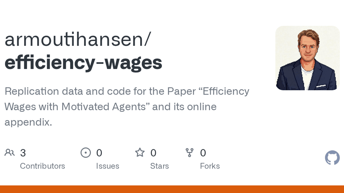 GitHub social preview for the Efficiency Wages repository