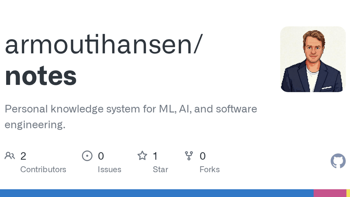 GitHub social preview for the personal knowledge system repository