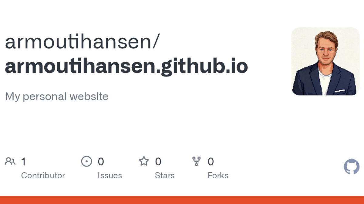 GitHub social preview for this personal website repository