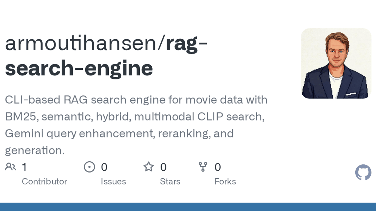 GitHub social preview for the RAG Search Engine repository